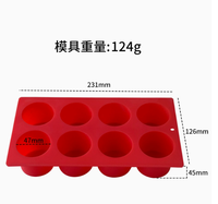 Moule à mousse en silicone de qualité alimentaire, réutilisable, rond, à cavités profondes, pour la fabrication de glaçons, de chocolats faits maison et de desserts