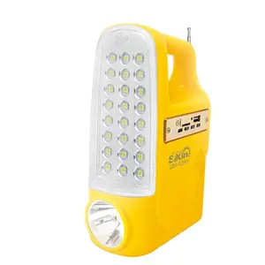 Lumière d'urgence LED rechargeable avec batterie externe Radio FM et MP3