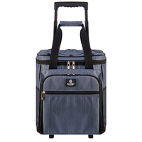 Sac de pique-nique isotherme en polyester pour 4 personnes, étanche, avec poignée réglable, grand compartiment isotherme, poche avant zippée