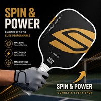Pala de Pickleball Aprobada por la USAPA con Núcleo de EPP y Perímetro de EVA, Fibra de Carbono Cruda T700 Gen5 Termoformada, Gran Punto Dulce, Control y Efecto