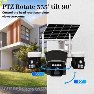 4G LTE Năng Lượng Mặt Trời Powered 6MP PTZ Dome Máy Ảnh 24/7 Màu Tầm Nhìn Ban Đêm 110dB Siren Hai-Cách Âm Thanh Ai Mạng Người Góc Rộng CMOS - Product Image 3