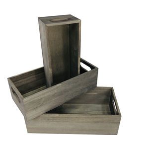 Caisses décoratives vintage personnalisées Caisses de rangement en <span class=keywords><strong>bois</strong></span> Nichoirs avec poignées - Product Image 4