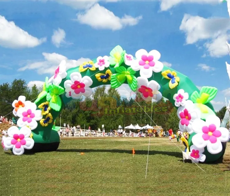 Commercial arco inflable flower arches custom printed inflatable archway arch advertising inflatables