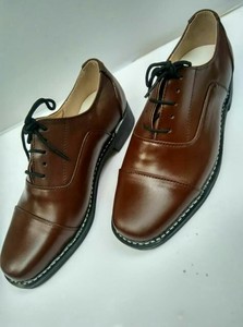 Chaussures pour hommes, chaussures de travail à trois brides avec lacets, chaussures de sécurité pour hommes, chaussures habillées formelles, chaussures en cuir de bureau, chaussures de travail - Product Image 2