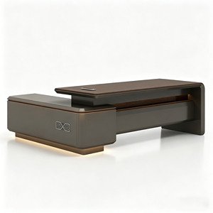 Escritorio ejecutivo simple y moderno, escritorio <span class=keywords><strong>de</strong></span> oficina para gerente, conjunto <span class=keywords><strong>de</strong></span> mesa y silla para oficina, escritorio <span class=keywords><strong>de</strong></span> <span class=keywords><strong>jefe</strong></span> <span class=keywords><strong>de</strong></span> lujo ligero. - Product Image 6