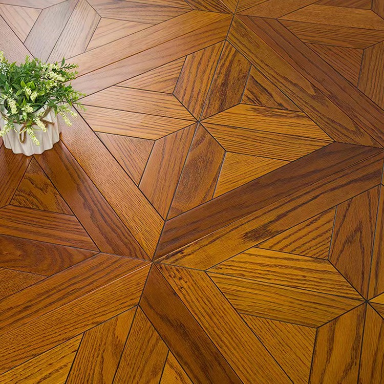 Plancher en mosaïque chêne rouge jaune clair 7859 450 * 450 * 15; 1㎡