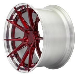 Jantes en alliage forgé personnalisées 19/20/21 pouces 5x112 voiture de tourisme baril rouge brossé avec <span class=keywords><strong>centre</strong></span> gris nouveau pour <span class=keywords><strong>Audi</strong></span> - Product Image 2