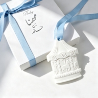 Diffuseur d'huiles essentielles en céramique parfumée écologique, fait main, en porcelaine, avec logo imprimé, pour armoire, voiture, désodorisant d'air