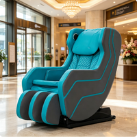 Sillón de Masaje con Compresión Caliente, Sillón Reclinable de Cuero Shiatsu, Sillón de Masaje 4D, Sillón de Masaje Corporal Completo con Gravedad Cero