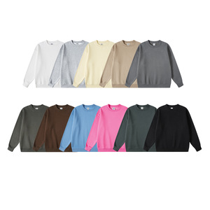 Sweat-shirt unisexe en molleton de haute qualité avec logo personnalisé, couleur unie, manches longues, col rond, décontracté, pour homme - Product Image 3