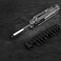 Couteau multifonctionnel en acier inoxydable MUPL-114, ciseaux pliables, outil polyvalent, outil de survie d'urgence pour le camping, ouvre-boîte EDC