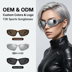 <span class=keywords><strong>Gafas</strong></span> <span class=keywords><strong>de</strong></span> <span class=keywords><strong>Sol</strong></span> Deportivas Envolventes Cyberpunk Y2K con Logotipo Personalizado Sunray, Bajo MOQ, Protección UV400, Marco Ligero <span class=keywords><strong>de</strong></span> PC, Lentes AC - Product Image 1