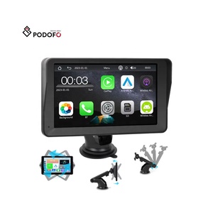 (Stock US/UE) Podofo Autoradio portable sans fil Carplay/Android Auto avec écran HD 7 pouces, AirPlay, Android Cast, musique BT - Product Image 1