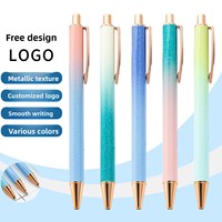 Stylos à bille rétractables personnalisés avec logo, de haute qualité, mignons, en métal, pour publicité, cadeau, nouveauté, papeterie pour cadeaux promotionnels