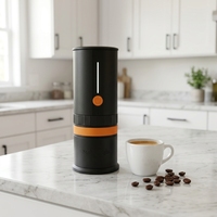 Moulin à café électrique compact et portable, moulin à grains de café pour la maison et les voyages, en alliage d'aluminium, rechargeable par USB