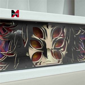 Demoned A Slayer Cool Atmosphere Night Control remoto Marco DE FOTOS Shadow Neon Paper Cut LED Art 3D Painting Anime Light Box - Product Image 5