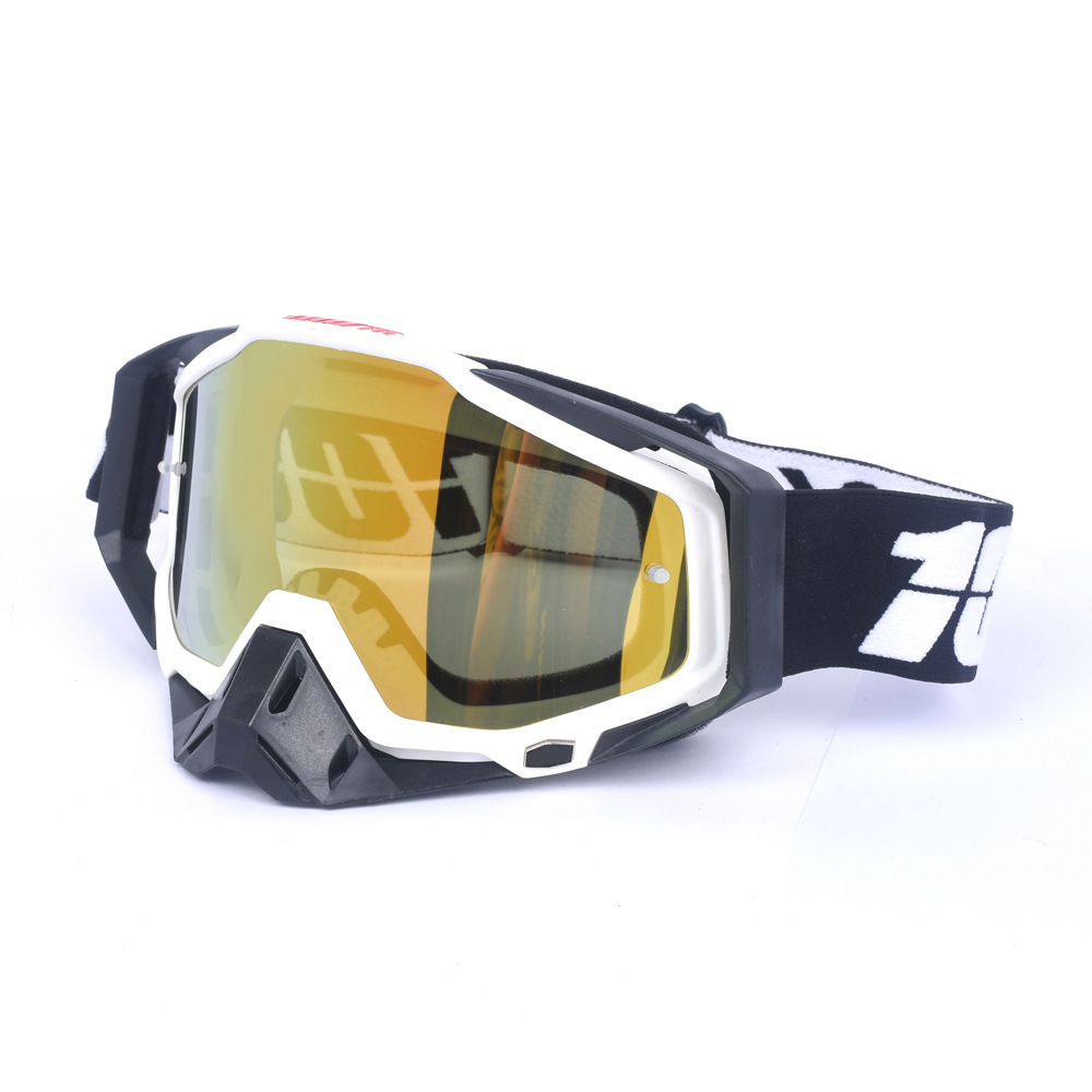 Black-white frame + gold lens