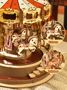 ชุดของเล่นไม้แบบทำมือชุดของเล่น3D ปริศนาบ้านขนาดเล็กพร้อมของเล่นไม้รูปแบบใหม่ - Product Image 4