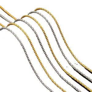 2.4mm chain 60cm corn gold-plated necklace Male fashion ins EuropeAn-American cross-border iron hop jewelry necklaces