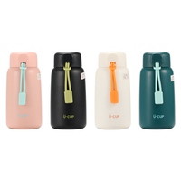 Bouteille d'eau isotherme portable de 400 ml, nouveau style, mignonne, en acier inoxydable 304, avec corde