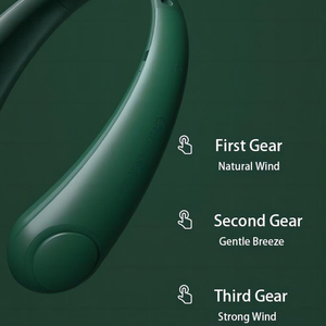 Factory USB Rechargeable Three-Speed <b>Mini</b> Portable Neck Fan <b>Hands</b>-Free Bladeless Outdoor Sport Car & Household Use Box Design - Product Image 3
