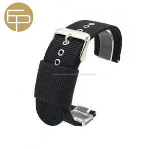 femmes différentes couleurs 16 18 20 22 24 26mm personnalisé <span class=keywords><strong>tissu</strong></span> tissé durable en nylon <span class=keywords><strong>nato</strong></span> <span class=keywords><strong>bracelet</strong></span> de <span class=keywords><strong>montre</strong></span> avec oeillet - Product Image 2