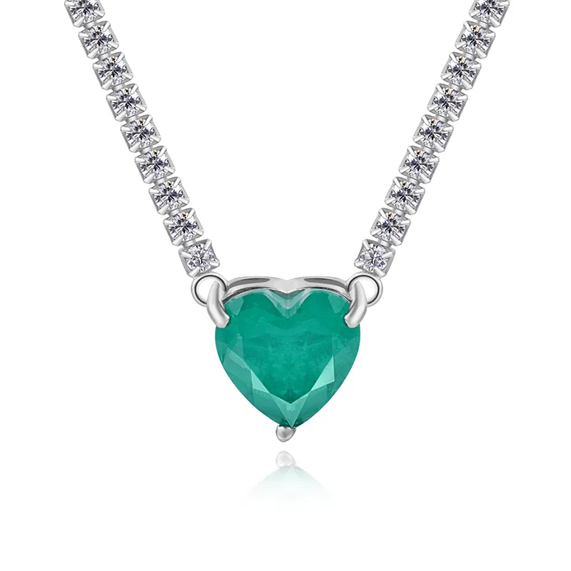 fashion 925 love heart necklace