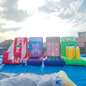 Offre Spéciale : Château Gonflable <span class=keywords><strong>4</strong></span>-en-1 pour Jeux de Carnaval, Jeux Sportifs Gonflables et Jeux de Tir au Basket pour Enfants - Product Image 3