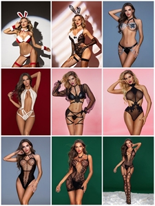Hot <span class=keywords><strong>Maduras</strong></span> Mujeres Body Disfraces Plump Ladies Mujer Encaje Transparente Babydoll Sexy Lencería Vestido Vestidos cortos Mujer Fiesta - Product Image 4