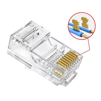 Échantillon Gratuit Connecteur RJ45 Cat6 8P8C UTP Non Blindé Câble LAN à Trois Broches pour Applications Réseau