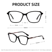 Monture de lunettes optiques carrée en acétate à bordure complète contrastante, branches au design rétro, ajustement confortable pour adultes, polyvalente et adaptable