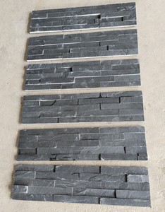 Paneles <span class=keywords><strong>de</strong></span> Pizarra Negra Natural para Paredes Exteriores, Revestimiento <span class=keywords><strong>de</strong></span> <span class=keywords><strong>Piedra</strong></span> Apilada Natural para <span class=keywords><strong>Fachadas</strong></span> Exteriores - Product Image 5