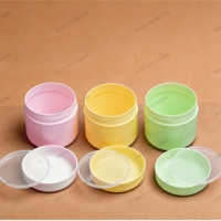 En stock – Pot à crème classique en plastique PP, coloris crème, avec couvercle à vis, sérigraphié – 10g, 20g, 30g, 50g, 100g, 150g, 200g, 250g