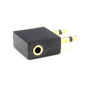 Cantell 3.5mm Jack uçak kulaklıklar adaptörü 3.5 mono stereo jak 2*3.5 mono fiş - Product Image 6