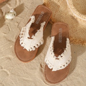Sandalias de Plataforma con Doble Tira Cruzada, Antideslizantes, de EVA, Punta Abierta, Parte Superior de Poliéster, para Playa y Exteriores, Tendencia de Moda de Verano para Mujer - Product Image 3