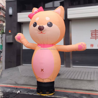 Publicité Extérieure Dansant Homme Tube Avec Souffleur Drôle Personnalisé Animal Dessin Animé Chat gonflable chien gode air danseur chien