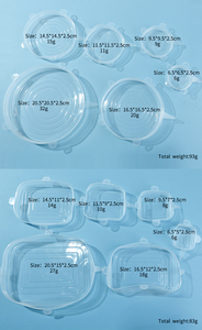 Gran oferta, tapa elástica reutilizable de silicona resistente a altas temperaturas y bajas temperaturas, 6 juegos de cubierta de silicona para alimentos, <span class=keywords><strong>Stretcha</strong></span> - Product Image 6