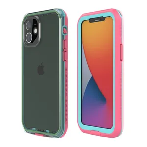 Capa de telefone para iPhone 15 Pro Max, capa transparente para mergulho, capa à prova d'água para mergulho, ideal para uso aquático