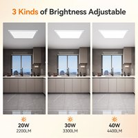 Panel LED Plano de Alta Calidad 2x2, 40W, 120-277V, 0-10V, Regulable, Montaje en Superficie, Luz de Techo, Certificado ETL, Profesional, Comercial