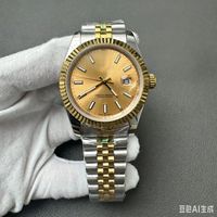 Montre de sport automatique mécanique de luxe en acier inoxydable OEM 39 mm avec logo personnalisé, date automatique, résistance à l'eau 30 bars