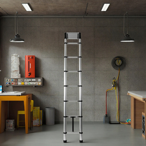Échelle télescopique moderne en aluminium réglable à 12 <span class=keywords><strong>marches</strong></span>, 5 m, légère, pour l'extérieur de la maison, les voitures, avec certificat EN131 - Product Image 2