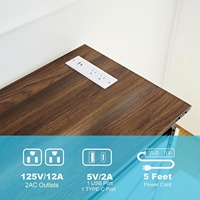 Table basse en bois moderne et durable, centre de divertissement carré avec 4 tiroirs de rangement pour le salon