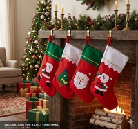 Sac cadeau de Noël en tissu non tissé écologique avec impression numérique pour la décoration de l'arbre de Noël à la maison 36x23cm