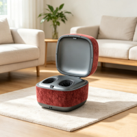 Shiatsu Heiz- und Knetmassagegerät Kabelloser Elektrischer Fußmassagesessel Intelligenter Gesundheits-Ottoman Vibrations-Fußhocker