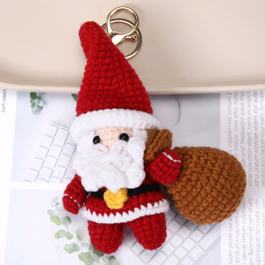 Amigurumis Knitting Knit Crochet Christmas Already Made <b>Key</b> Chain Christmas Crochet Santa Claus Snowman Milu Deer Elk Keychain - Product Image 5