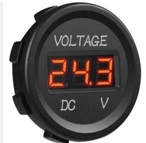 Testeur de Voltage Numérique Universel 12V-24V Bleu <span class=keywords><strong>LED</strong></span> Jauge Panneau Rond Volts - Product Image 5