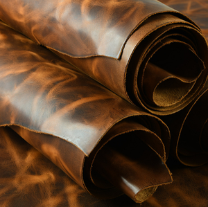 Cuir Crazy Horse de style vintage en vente en gros en stock épais 1.8-2.0mm cuir véritable Crazy Horse Design pour bagages, - Product Image 4