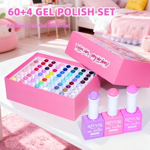 Set Regalo Completo di 64 Smalti Colorati Solidi, Adesivi per <span class=keywords><strong>Unghie</strong></span>, Base Adesiva, Strato Sigillante, Lampada UV/LED - Product Image 3