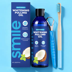 Bain de <span class=keywords><strong>bouche</strong></span> blanchissant à l'huile de coco pressée à froid, élimine <span class=keywords><strong>la</strong></span> mauvaise haleine et les odeurs, rinçage longue durée, enrichi en vitamine E de qualité alimentaire - Product Image 1