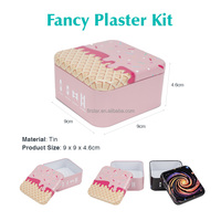 Kit de pansements fantaisie imprimés sur mesure en gros, pansements adhésifs à thème spatial avec boîte métallique, ensemble de pansements pour enfants à motifs de dessins animés